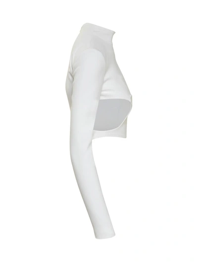 Monot Circle Cut-out Top In White