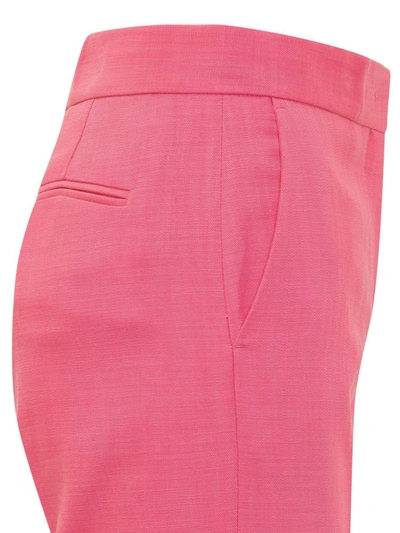 Shop Msgm Long Pants In Pink