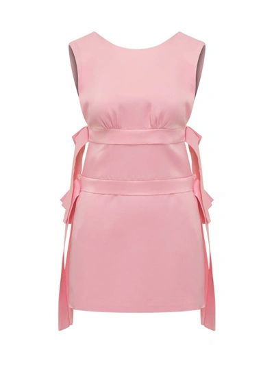 Shop Msgm Mini Dress In Pink