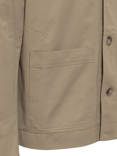Shop Nanushka Jacket With Collar In Brown