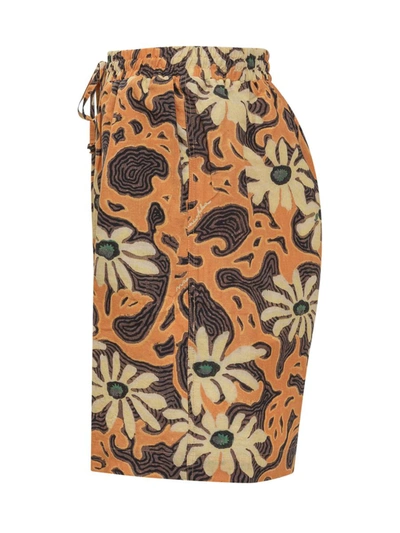 Shop Nanushka Shorts With Print In Orange