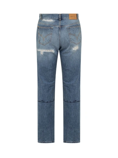 Shop Nick Fouquet Jeans With Embroidery In Blue