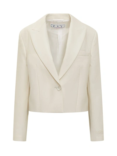 Shop Off-white Cropped Jacket
