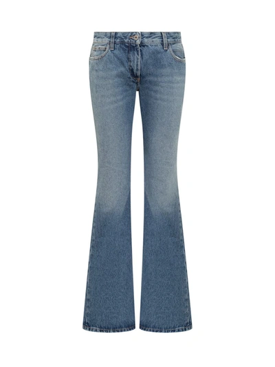 Shop Off-white Flared Arrow Jeans In Blue