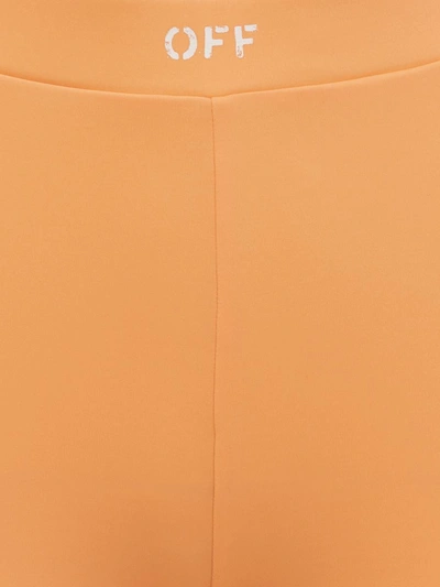 Shop Off-white Sleek Split Pants In Orange