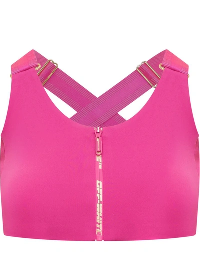 Shop Off-white Top With Logo In Pink