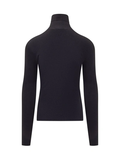 Shop Off-white Turtleneck Sweater In Blue