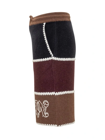Shop Palm Angels Knitted Shorts In Brown
