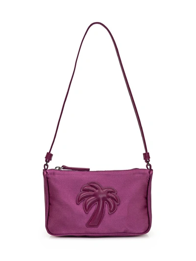 Shop Palm Angels Shoulder Bag In Purple