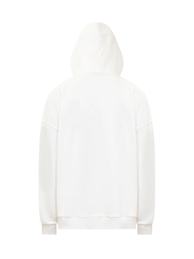 Shop Palm Angels Sweatshirt With Zip In White