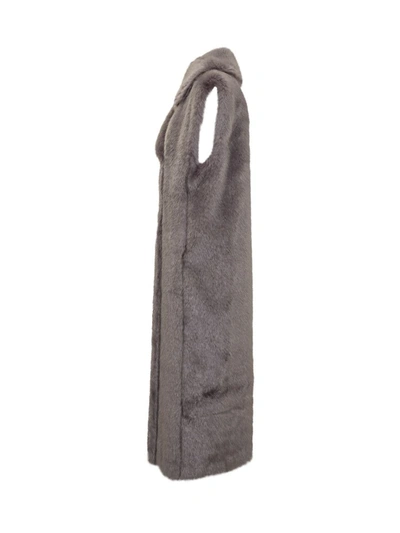 Shop Philosophy Di Lorenzo Serafini Fur Vest In Grey