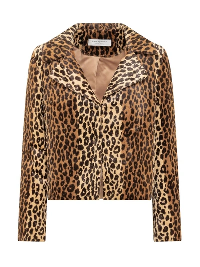 Shop Philosophy Di Lorenzo Serafini Leopard Jacket In Brown