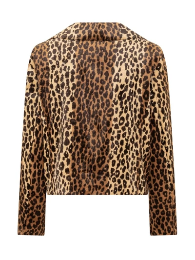 Shop Philosophy Di Lorenzo Serafini Leopard Jacket In Brown