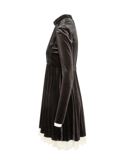 Shop Philosophy Di Lorenzo Serafini Velvet Dress In Black