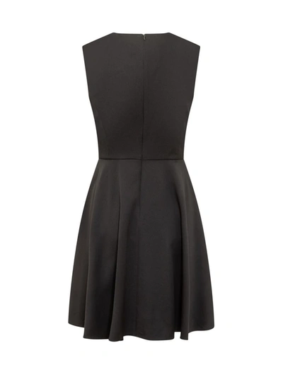 Shop Rochas Dress With Draping In Black
