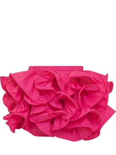Shop Rochas Multi Ruffles Shorts In Pink