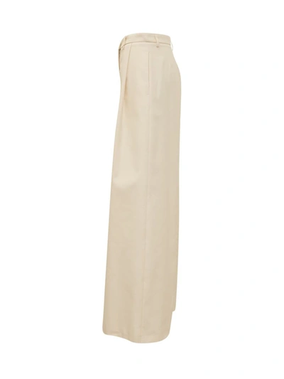 Shop Rochas Wide Leg Pant In Beige