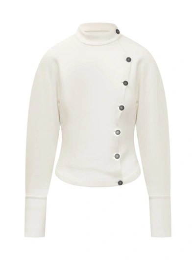 Shop Ferragamo Asymmetrical Jacket In White