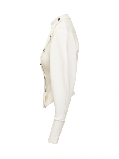 Shop Ferragamo Asymmetrical Jacket In White