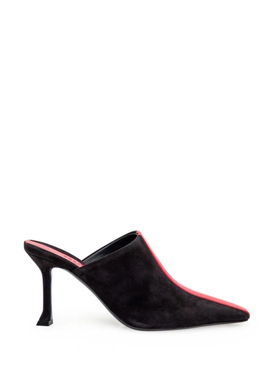 Shop Ferragamo Mule Heeled Shoe In Black