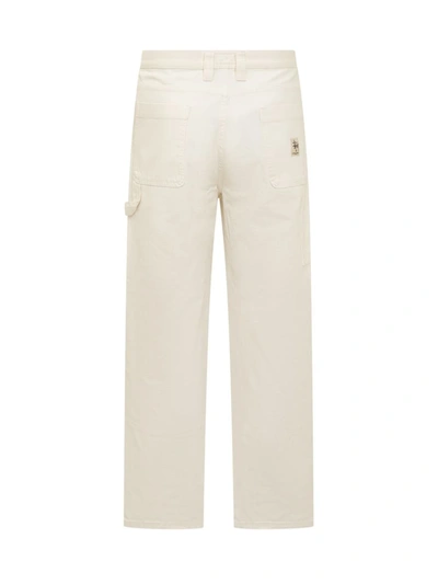 Shop Stussy Canvas Work Pants In White