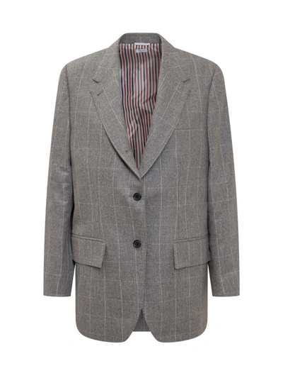 Shop Thom Browne Coat Side Split Sport In Grey