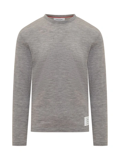 Shop Thom Browne Crew Neck Sweater In Grey