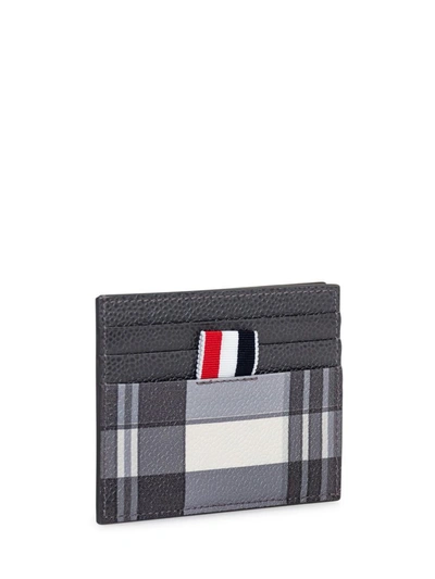 Shop Thom Browne Madras Card Holder In Grey
