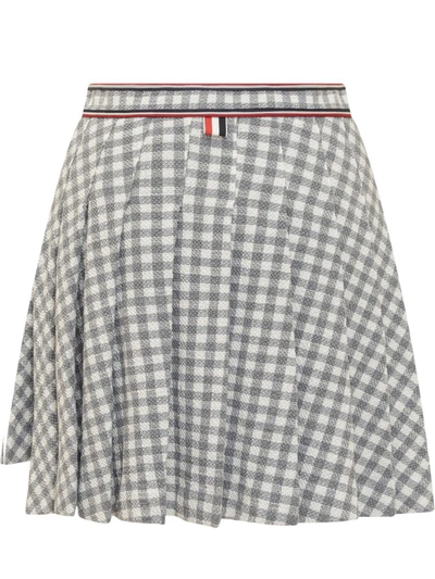 Shop Thom Browne Pleated Skirt In Grey