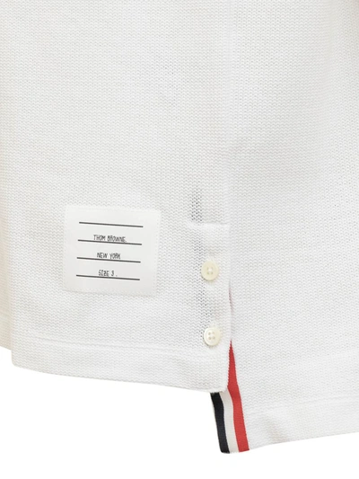 Shop Thom Browne Polo Shirt With Logo In White