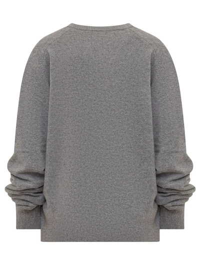 Tory Burch Gathered Sleeves Jumper In Grey