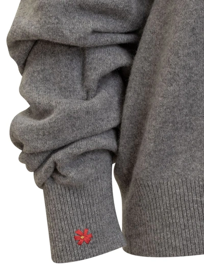 Tory Burch Gathered Sleeves Jumper In Grey