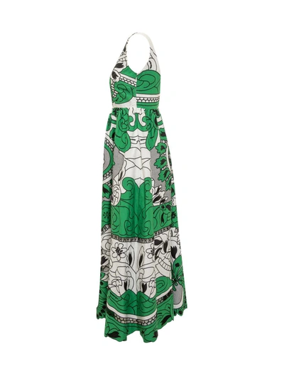 Shop Red Valentino Valentino Red Long Dress In Green