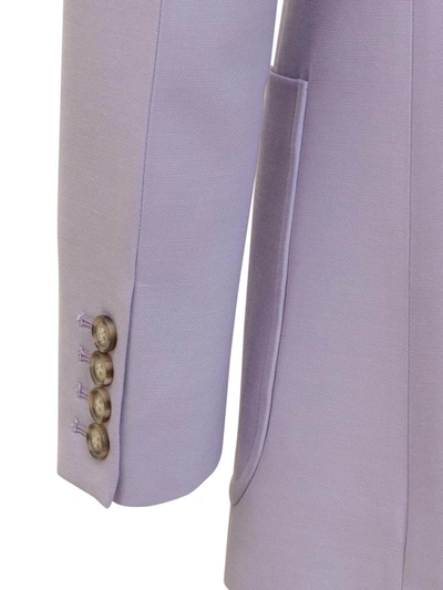 Shop Victoria Beckham Single-breasted Jacket In Purple