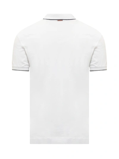 Shop Zegna Polo Shirt With Logo In White