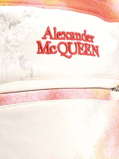 Shop Alexander Mcqueen Obscured Flower Organic Cotton Bermuda Shorts