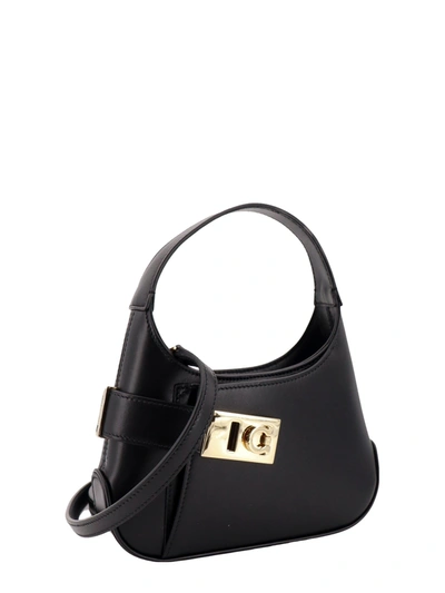 Shop Ferragamo Leather Handbag With Iconic Gancini Detail