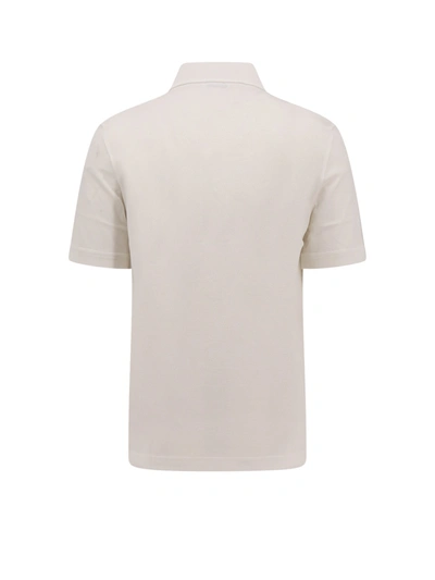 Shop Ferragamo Cotton Polo Shirt With Embroidered Logo