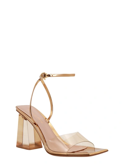 Shop Gianvito Rossi Laminated Leather Sandals