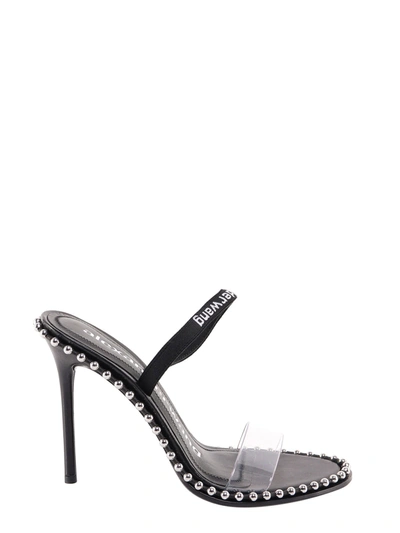 Shop Alexander Wang Leather Sandals With Metal Details