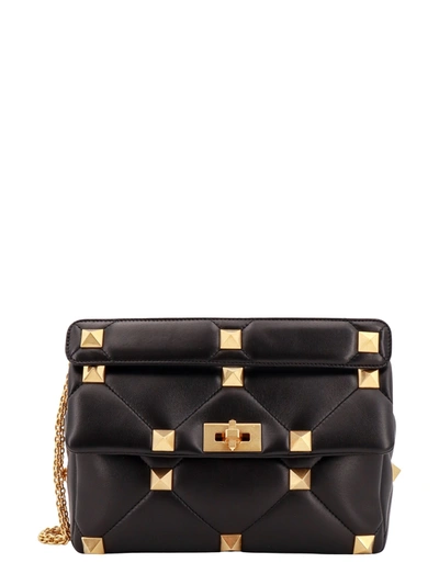 Shop Valentino Matelassé Leather Shoulder Bag With Iconic Studs