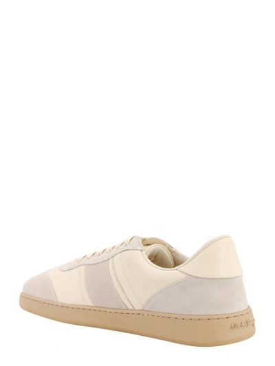 Shop Ferragamo Leather And Suede Sneakers