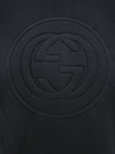Shop Gucci Cotton Sweatshirt With Frontal Gg Logo