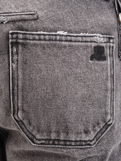 Shop Courrèges Stone-washed Grey Denim Trouser