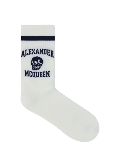 Shop Alexander Mcqueen Varsity Socks