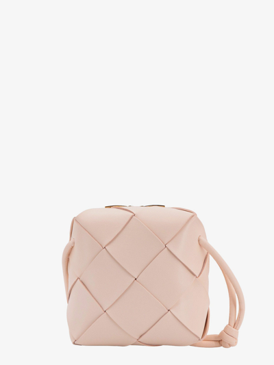 Shop Bottega Veneta Woman Cassette Woman Pink Shoulder Bags