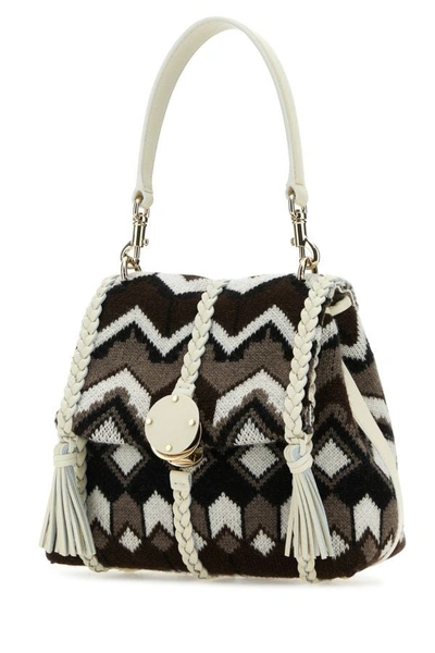 Shop Chloé Chloe Woman Embroidered Wool Small Penelope Handbag In Multicolor