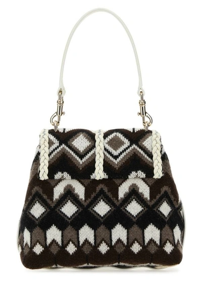 Shop Chloé Chloe Woman Embroidered Wool Small Penelope Handbag In Multicolor