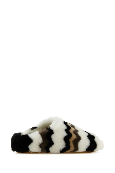 Shop Chloé Chloe Woman Multicolor Eco Fur Slippers