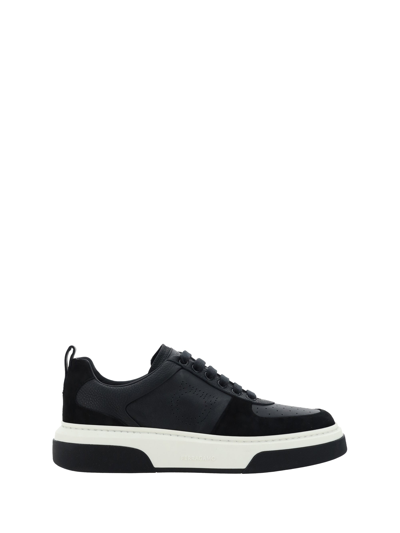 Shop Ferragamo Cassina Low Sneaker In Black